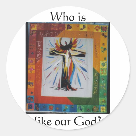 Viering van Pasen Ronde Sticker (Voorkant)