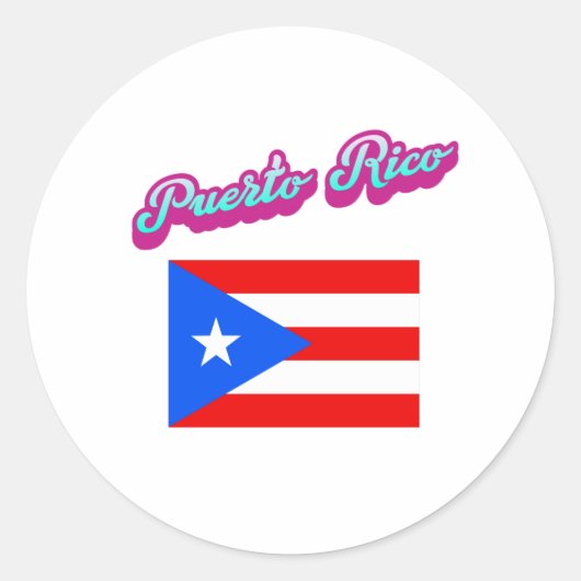 Viering van Puerto Rico Ronde Sticker (Voorkant)