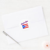 Viering van Puerto Rico Ronde Sticker (Envelop)