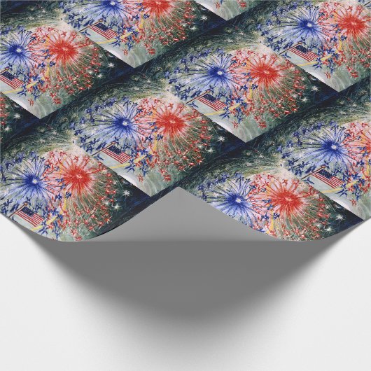 Viering van Vier Juli Cadeaupapier (Hoek)