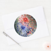 Viering van Vier Juli Ronde Sticker (Envelop)