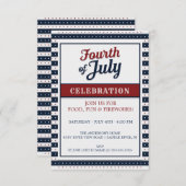 Viering van Vier Juli Sterren & Strepen Kaart (Voorkant / Achterkant)