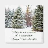 Viering van Winter Solstice Fridge Magnet Magneet (Voorkant)