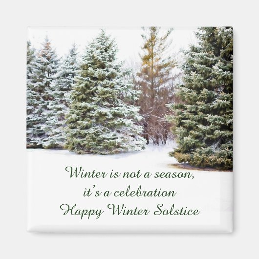 Viering van Winter Solstice Fridge Magnet Magneet (Voorkant)