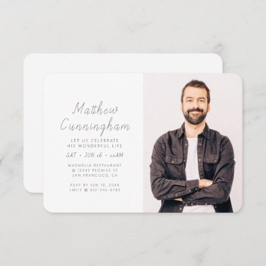 Viering van zijn prachtige, moderne foto kaart (Voorkant / Achterkant)