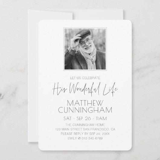 Viering van Zijne Herdenking van het leven Moderne Kaart (Voorkant)