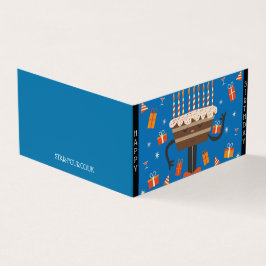 Viering verjaardagsmuffin - blauw kaart