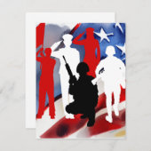 Viering veteranen notitiekaartje (Voorkant / Achterkant)