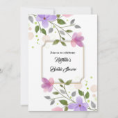 Viering vrijgezellenfeest waterverf zomerbloem kaart (Voorkant)