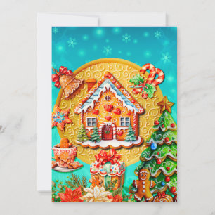 Vieringen met mijn op maat gemaakte Kerstmis Ontbi Feestdagenkaart