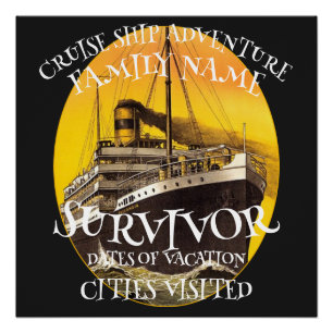 Vierings afstudeerklas pensioen 2024 cruiseschip perfect poster