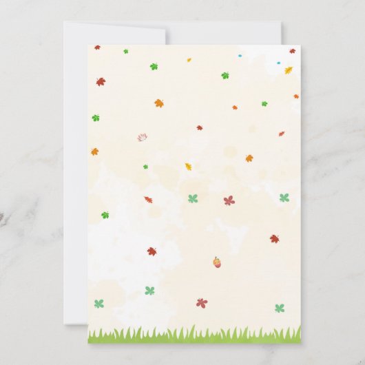 Vierjarige pompoen Herfst verjaardag uitnodiging (Achterkant)