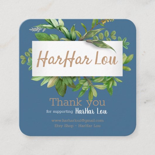 Vierkant, 2,5 x 2,5-inch Visitekaartje (Voorkant)