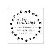 Vierkant afdrukgrens schattig retouradres 	rubberstempel (Afrduk)