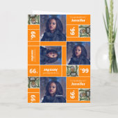 Vierkant Afstuderen jaar Oranje Kaart (Achterkant)