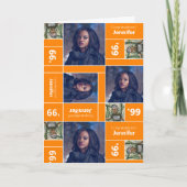 Vierkant Afstuderen jaar Oranje Kaart (Voorkant)