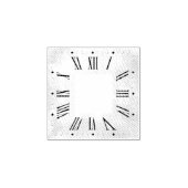 Vierkant Antiek klokgezicht Rubberstempel (Afrduk)