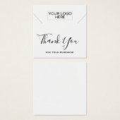 Vierkant - Bedankt voor je Ketting Vierkante Visitekaartjes (Voorkant /achterkant)