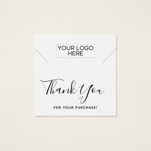 Vierkant - Bedankt voor je Ketting Vierkante Visitekaartjes (Voorkant)