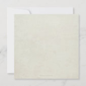 Vierkant Beige + Witte Bloemenslinger Pasen Brunch Kaart (Achterkant)