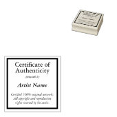  vierkant certificaat van echtheid 	rubberstempel (Gestempeld)