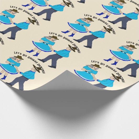 Vierkant Dans Koppel Cadeaupapier (Hoek)