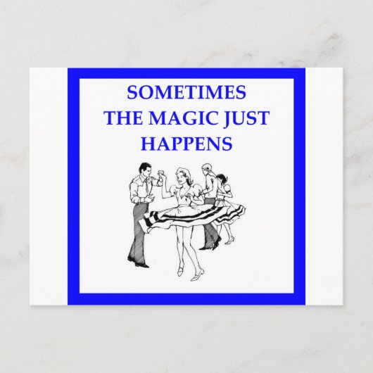 vierkant dansen briefkaart (Voorkant)