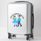 Vierkant dansen paar sticker (Koffer)