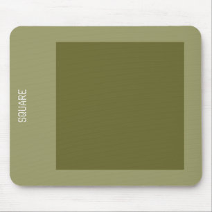 Vierkant - Diep Olijf en Khaki Muismat