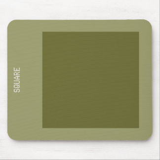Vierkant - Diep Olijf en Khaki Muismat