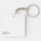 Vierkant (dubbelzijdig) Sleutelhanger (Achterkant)