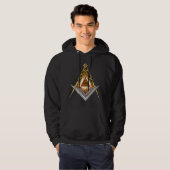 Vierkant en compass All Seing Eye Hoodie (Voorkant volledig)