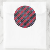 Vierkant en kleur ronde sticker (Tas)