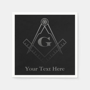 Vierkant en kompas met Inset G Servet