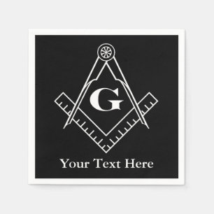 Vierkant en kompas met Inset G Servetten
