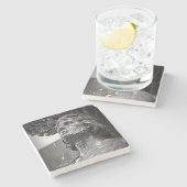 Vierkant fontein - Cincinnati Stenen Onderzetter (Zijkant)