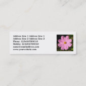 Vierkant foto - Roze Cosmos Mini Visitekaartje (Achterkant)
