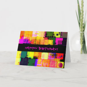 Vierkant Geometrisch Gefeliciteerd Kaart