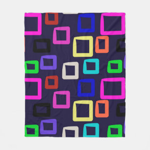 Vierkant geometrisch schilderen, naadloos grafisch fleece deken