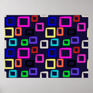 Vierkant geometrisch schilderen, naadloos grafisch poster