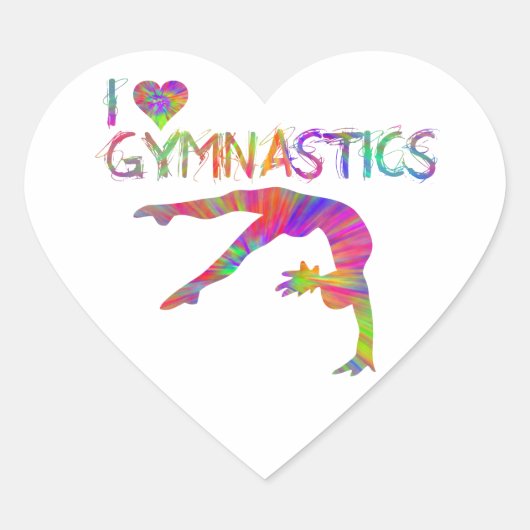 Vierkant hart Gymnastiek Dance Cheer Stickers (Voorkant)