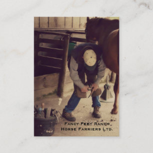 Vierkant - Hoefijzer Horse Hoof Services. Visitekaartje
