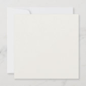 Vierkant huwelijksuitnodiging template met nep-dek kaart (Achterkant)