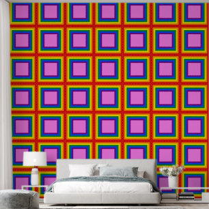 Vierkant in Vierkant Lijst + uw Achtergrondkleur 5 Behang