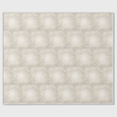 Vierkant ivoor borduurwerk ontwerp cadeaupapier (Vlak)