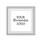 Vierkant je Logo hier rubberen stempel (Afrduk)