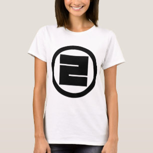 Vierkant kanji-teken voor EEN in cirkel T-shirt