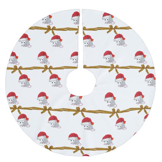 Vierkant kerstboomrok Opossum Kerstboom Rok (Voorkant)