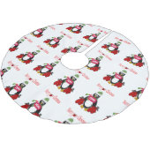 Vierkant kerstboomrokken Penguin Boxing Pow Kerstboom Rok (Gekanteld)