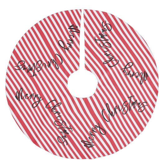 Vierkant kerstboomrokken Stripe Red en White Kerstboom Rok (Voorkant)